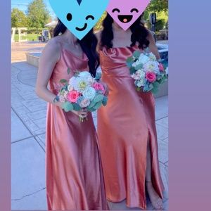 Terracotta Long Dress with Slit